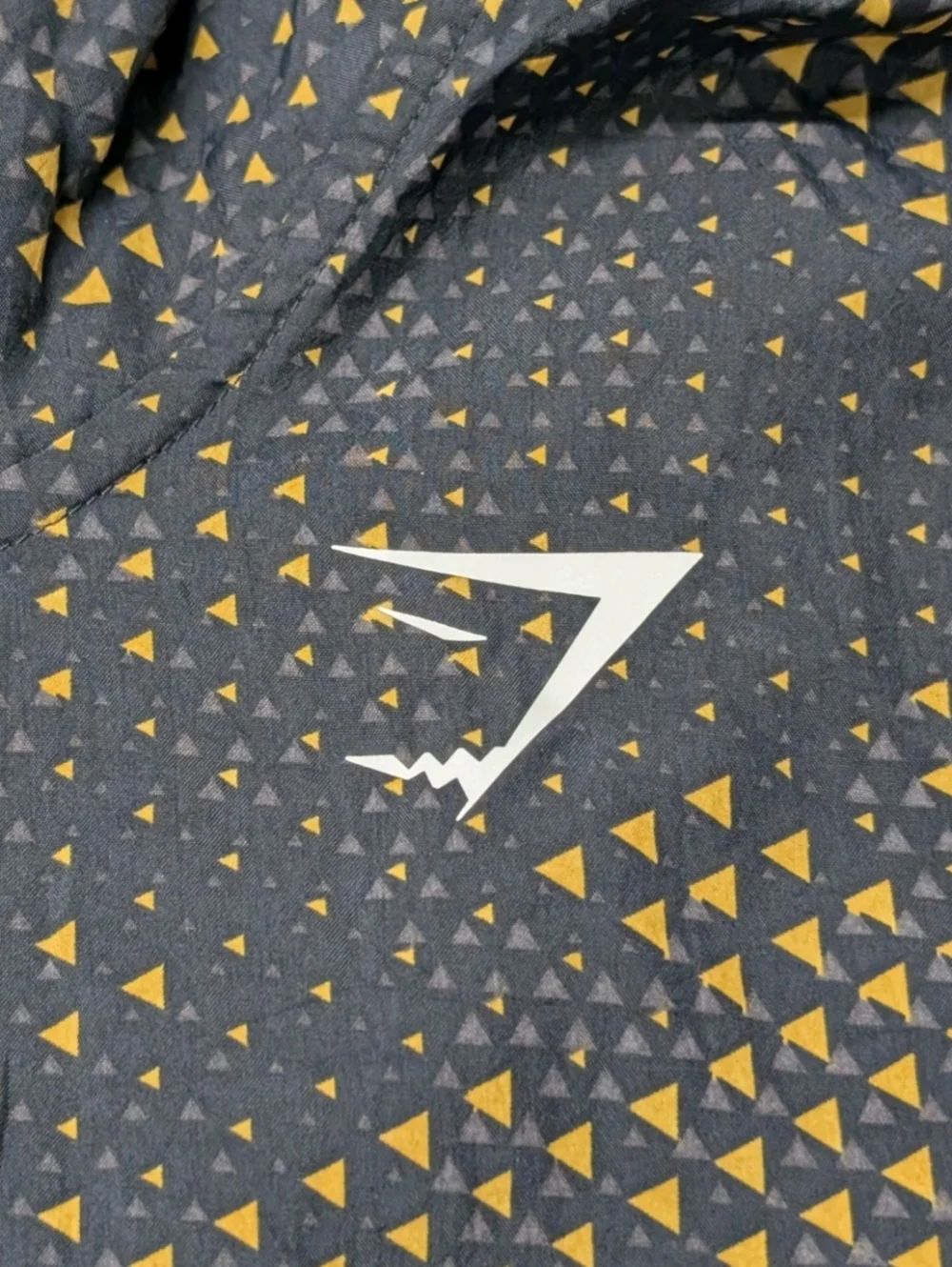 Title: Gymshark Sport Windbreaker Jacket Men's L Black Turmeric Triangle EUC - Picture 4 of 16